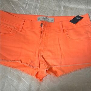 Abercrombie & Fitch Orange Jean Shorts Summer Style